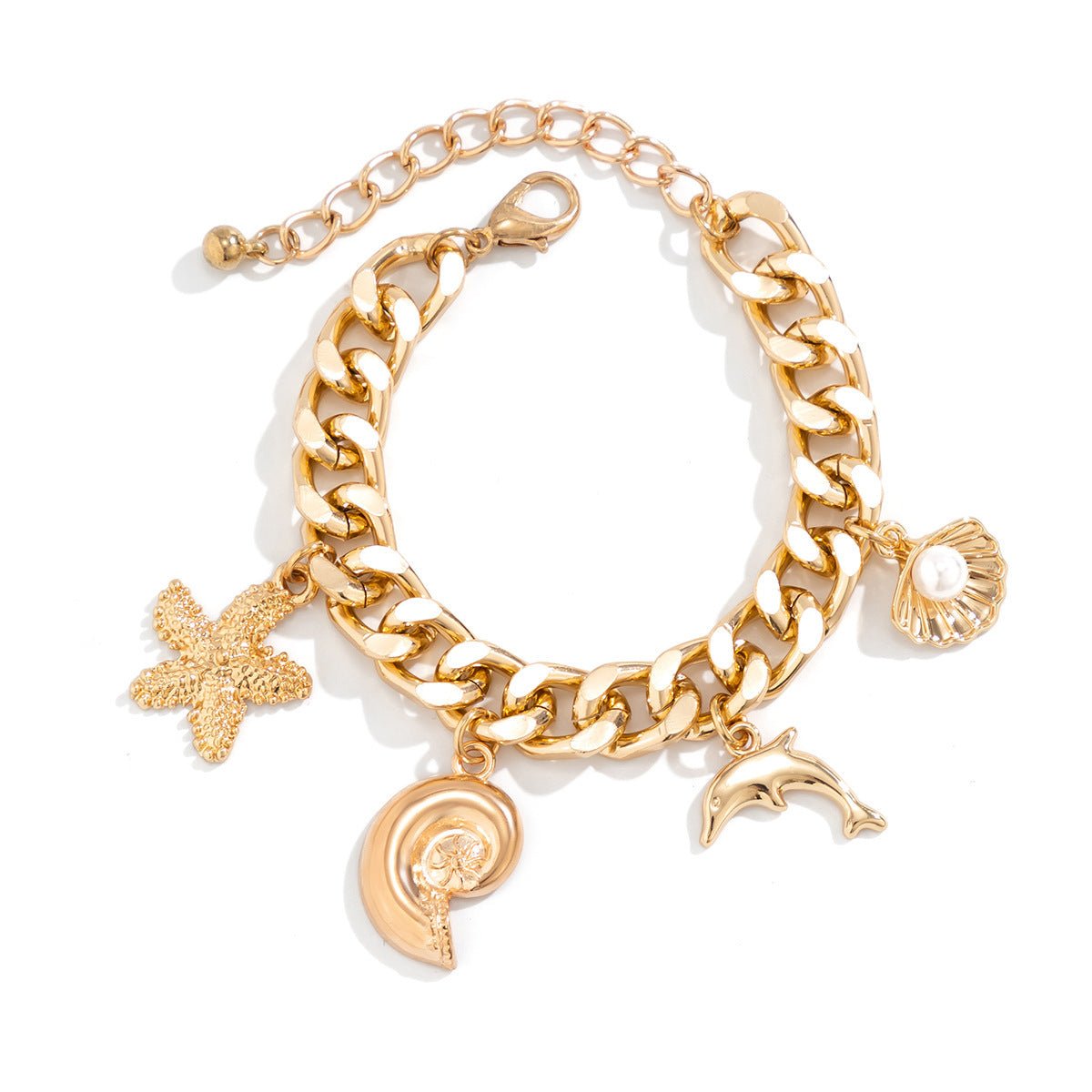 Boho Dolphin Starfish Necklace