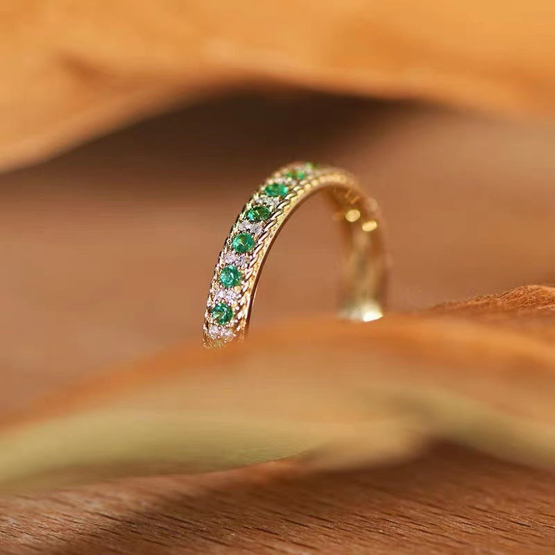 Elegant Green Zircon Ring
