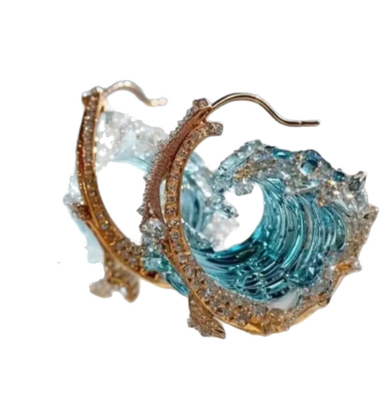 Elegant Sky Blue Resin Earrings