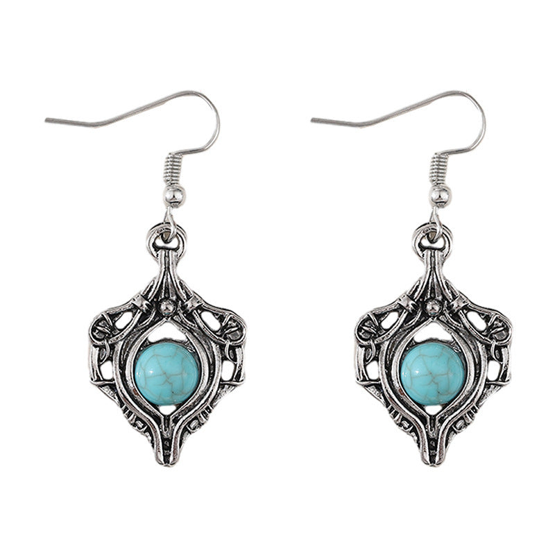 Retro Gem Winding Earrings