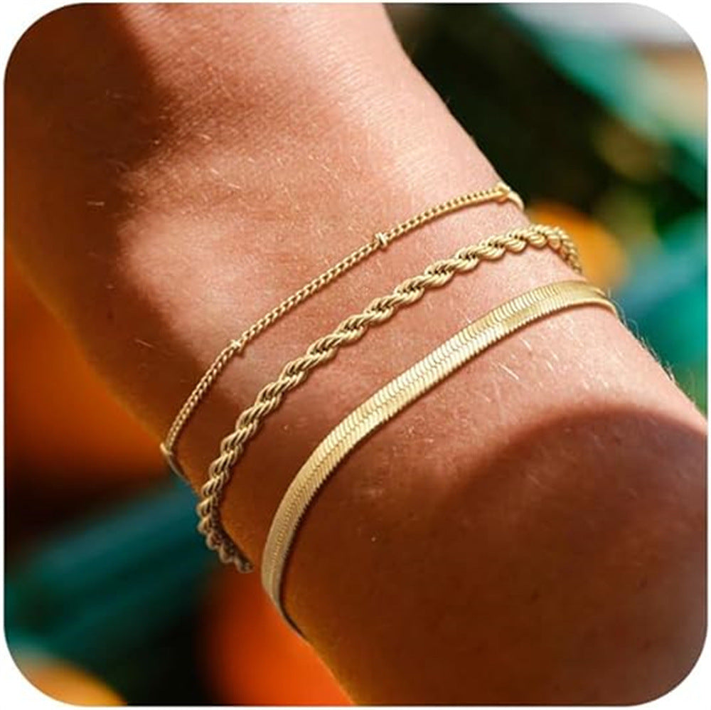 Exquisite Twist Stainless Steel Bracelet