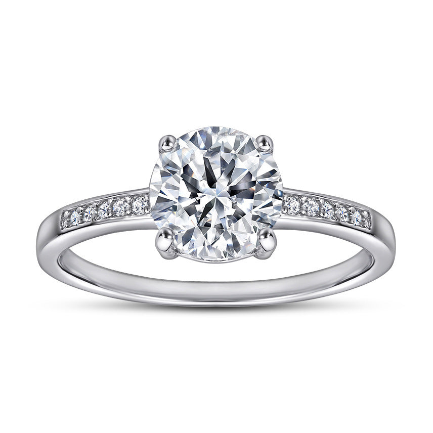 Elegant Zircon Silver Ring