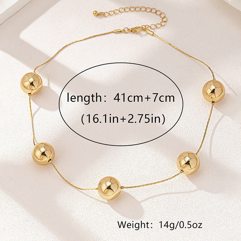 Elegant Geometry Bead Necklace