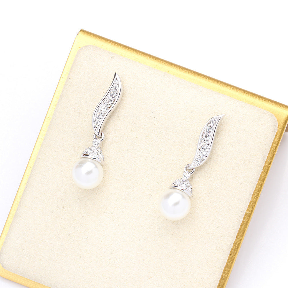 Classic Gold Plated Pearl Earrings