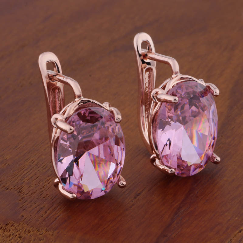 Romantic Retro Oval Earrings