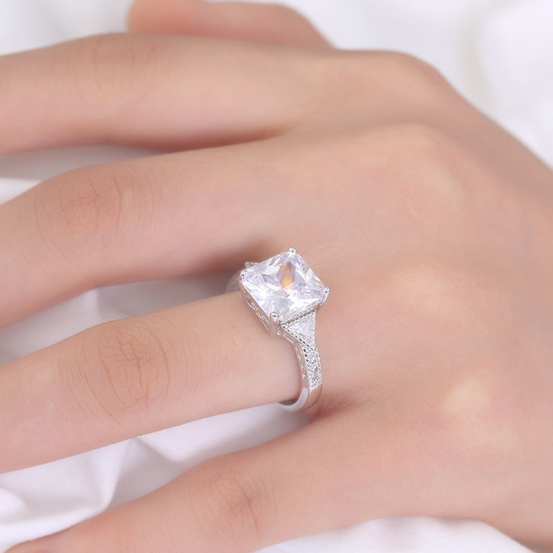 Luxury AAA Zircon Copper Ring