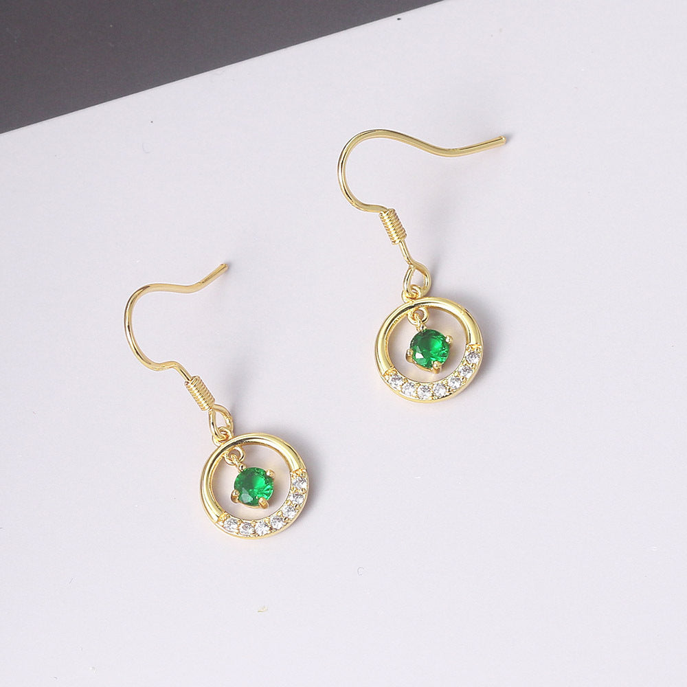 Elegant Beccarite Round Earrings