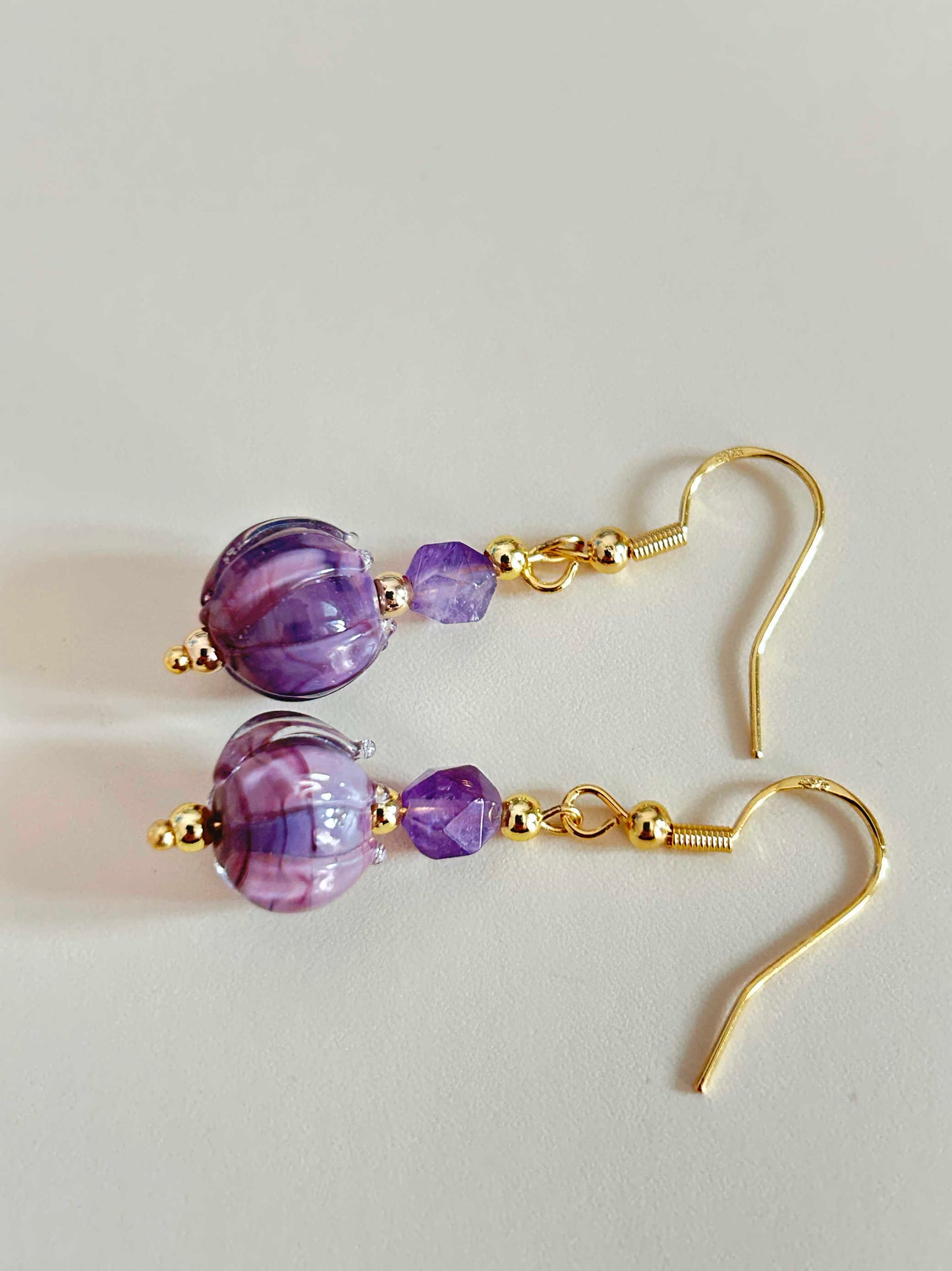 Elegant Purple Amethyst Earrings