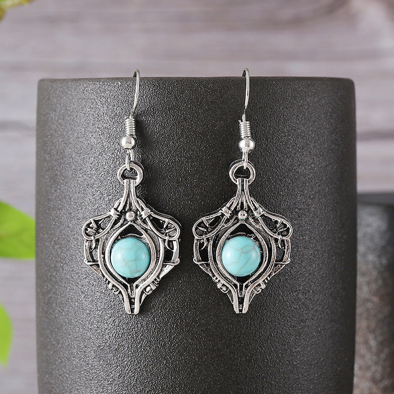 Retro Gem Winding Earrings