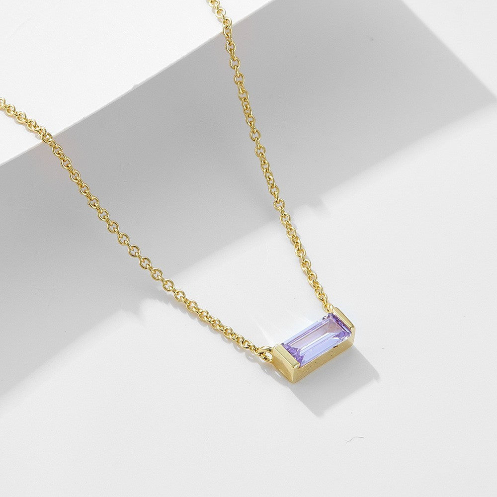 Twelve Birthstone Clavicle Necklace