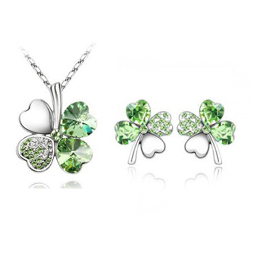 Four Leaf Clover Crystal Set