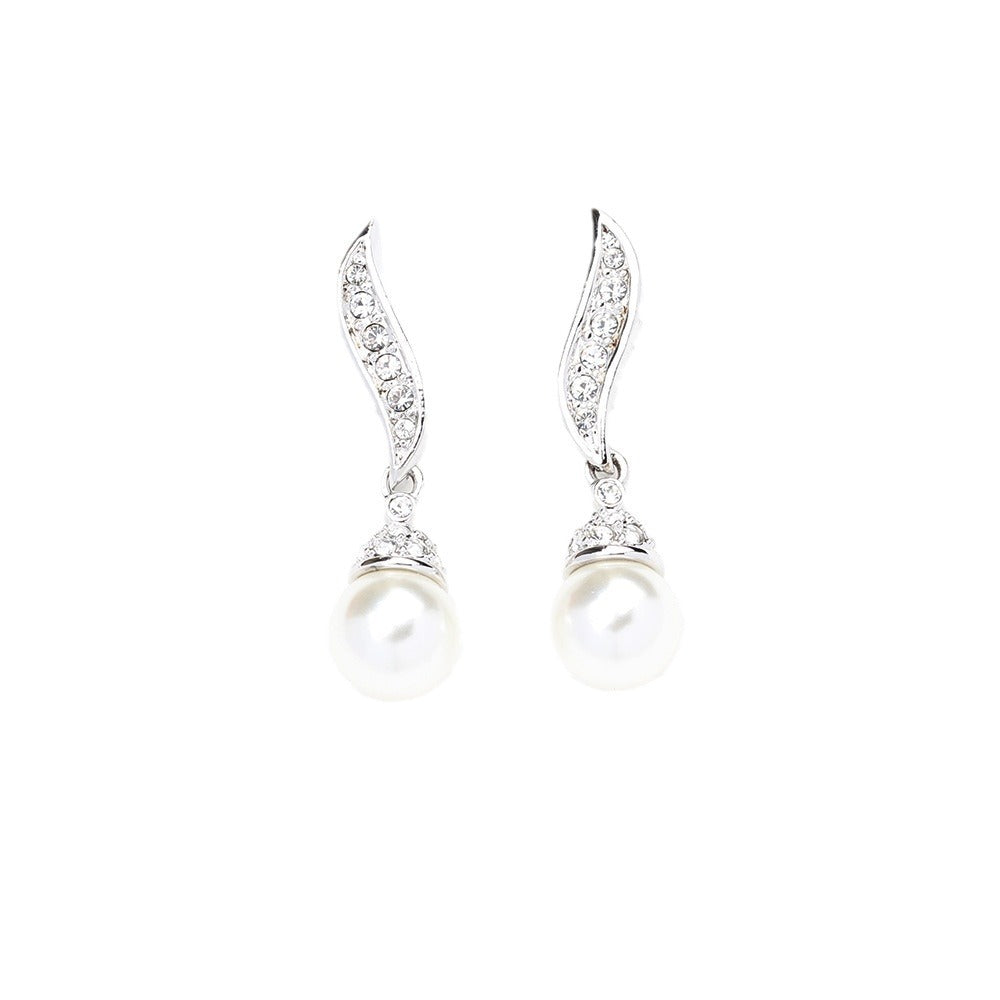Classic Gold Plated Pearl Earrings