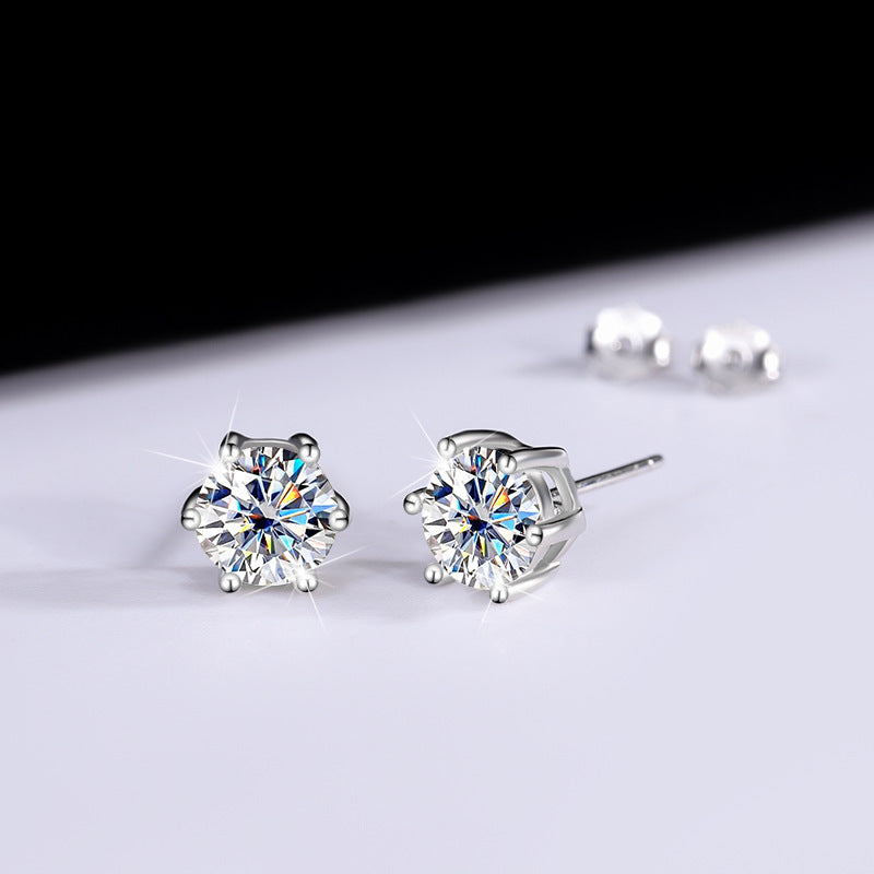 Elegant Moissanite Ear Studs