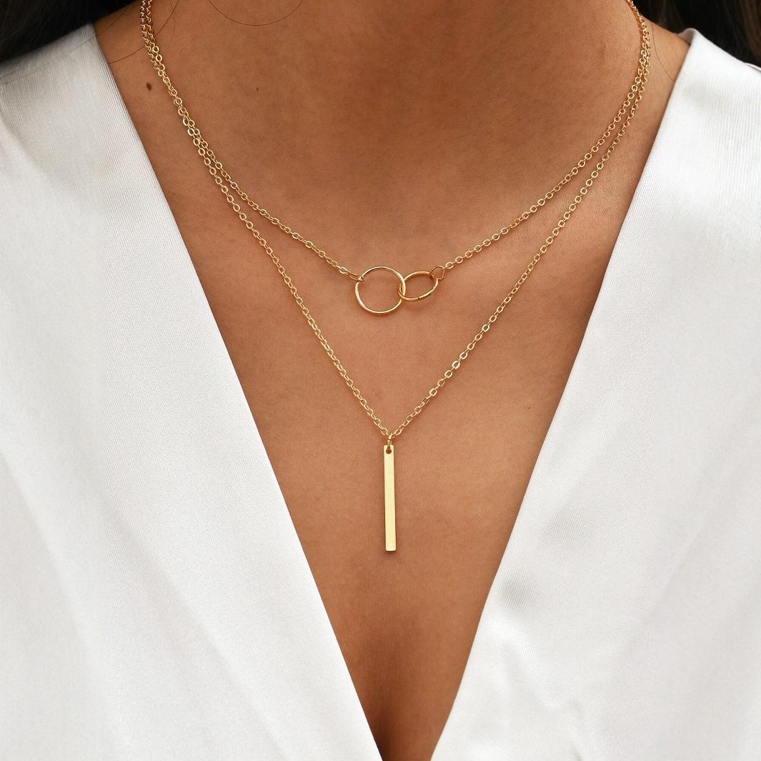 Elegant Bar Rod Necklace