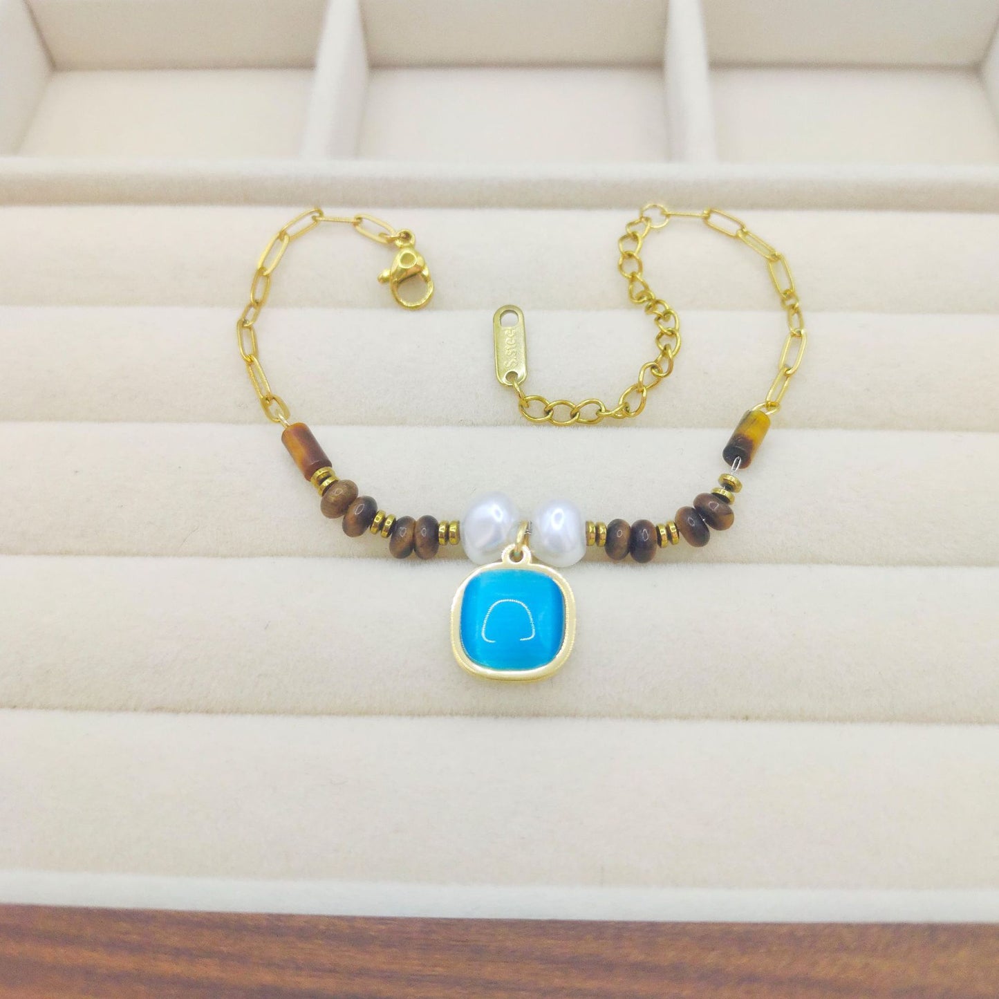 Elegant Gold-plated Tiger-eye Bracelet