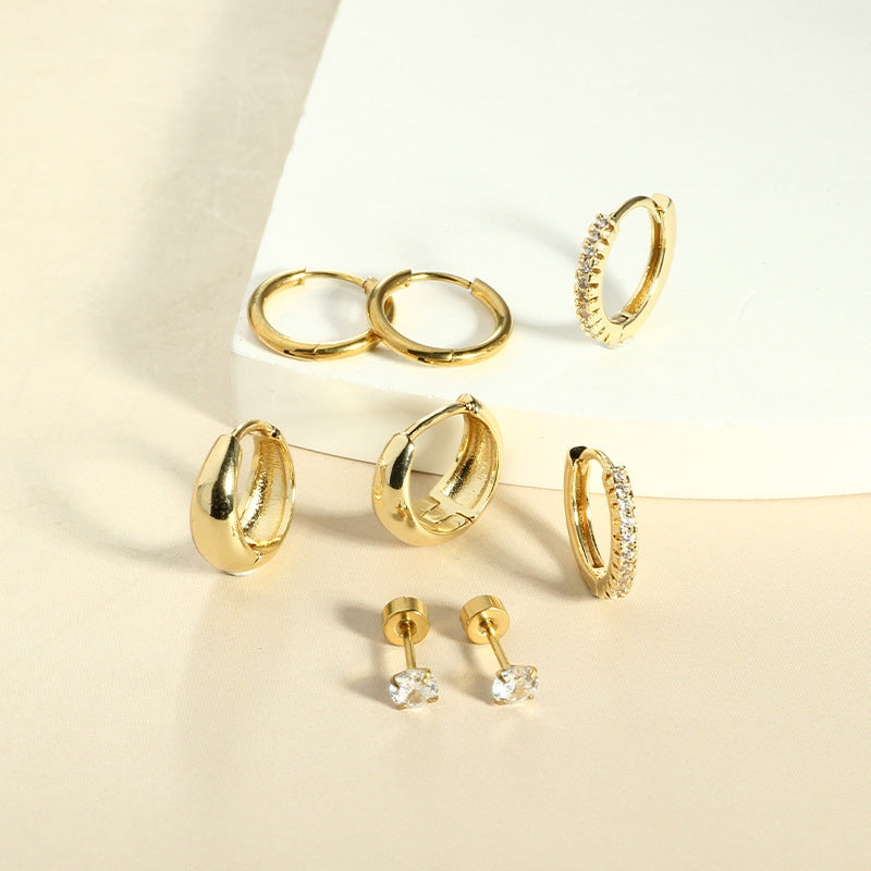 Geometric Gold Plated Earrings