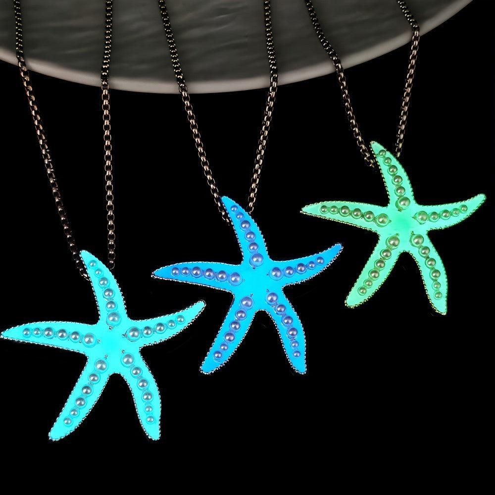 Luminous Starfish Beach Necklace