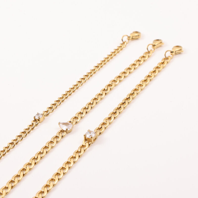 Elegant Titanium Gold Bracelet