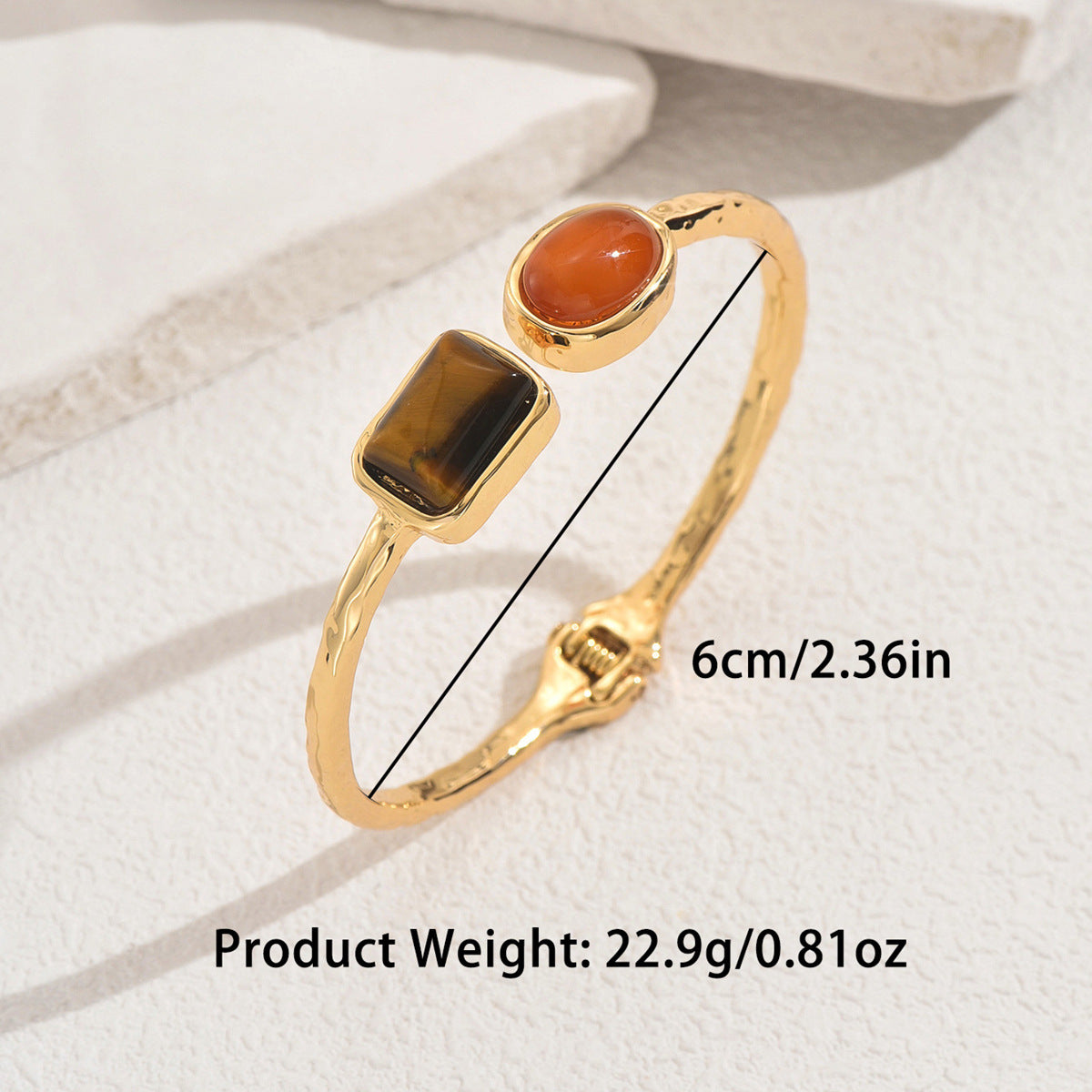 Geometric Inlaid Gem Bracelet