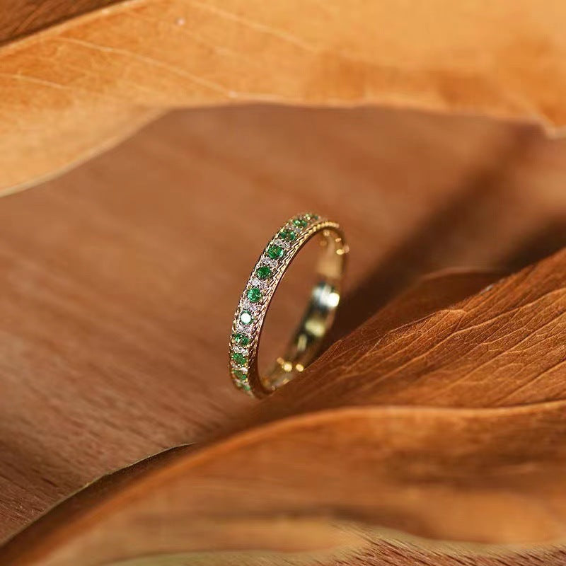 Elegant Green Zircon Ring