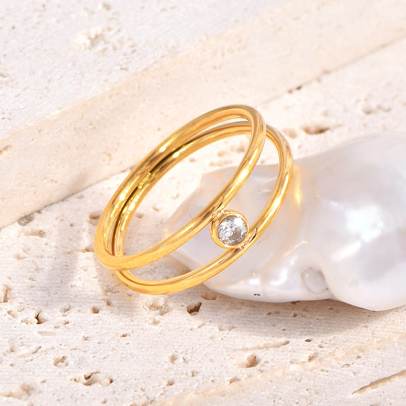 Elegant Titanium Steel Open Ring