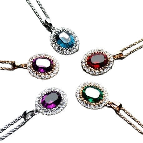 Elegant Oval Color Necklace