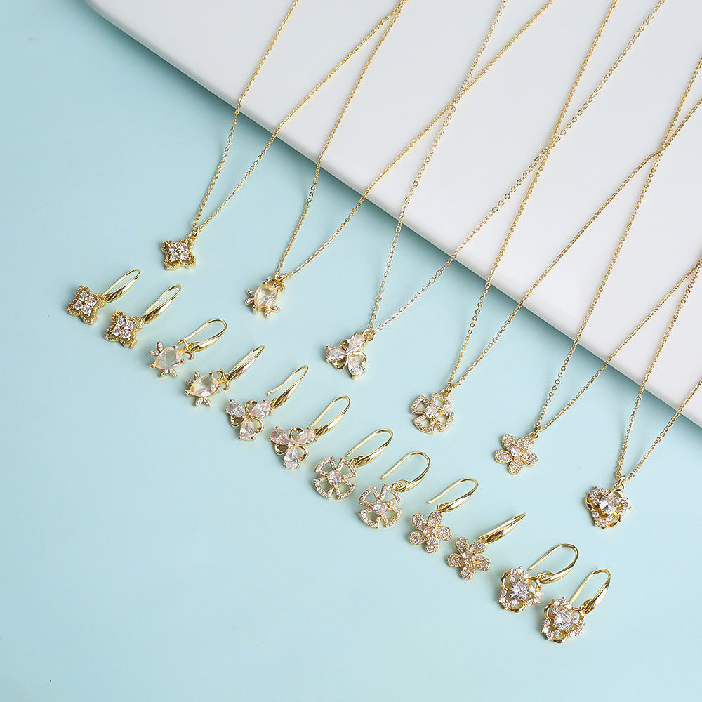 Elegant Crystal Zircon Jewelry Set