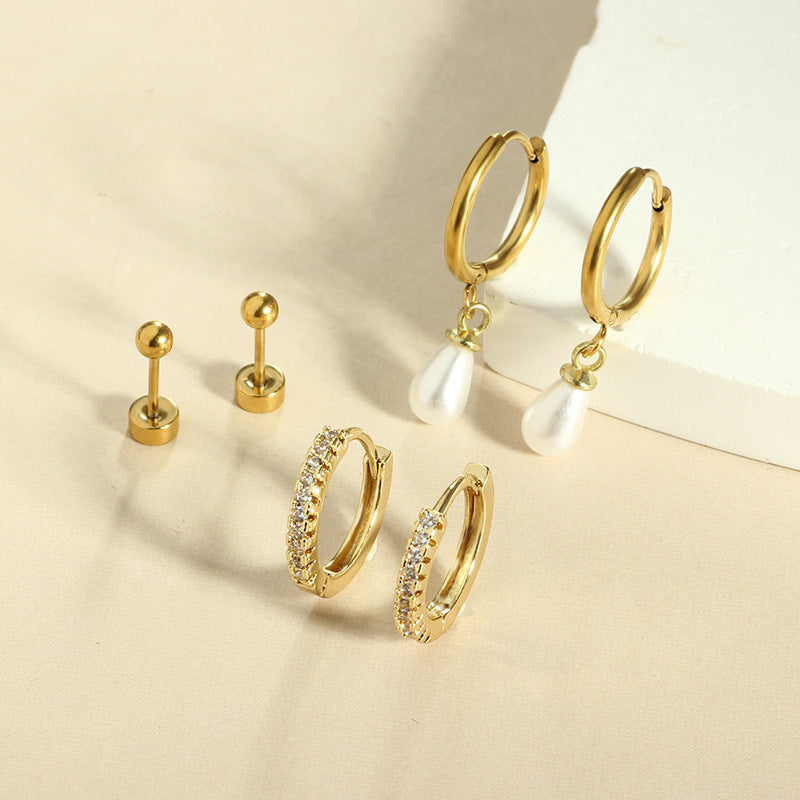 Geometric Gold Plated Earrings