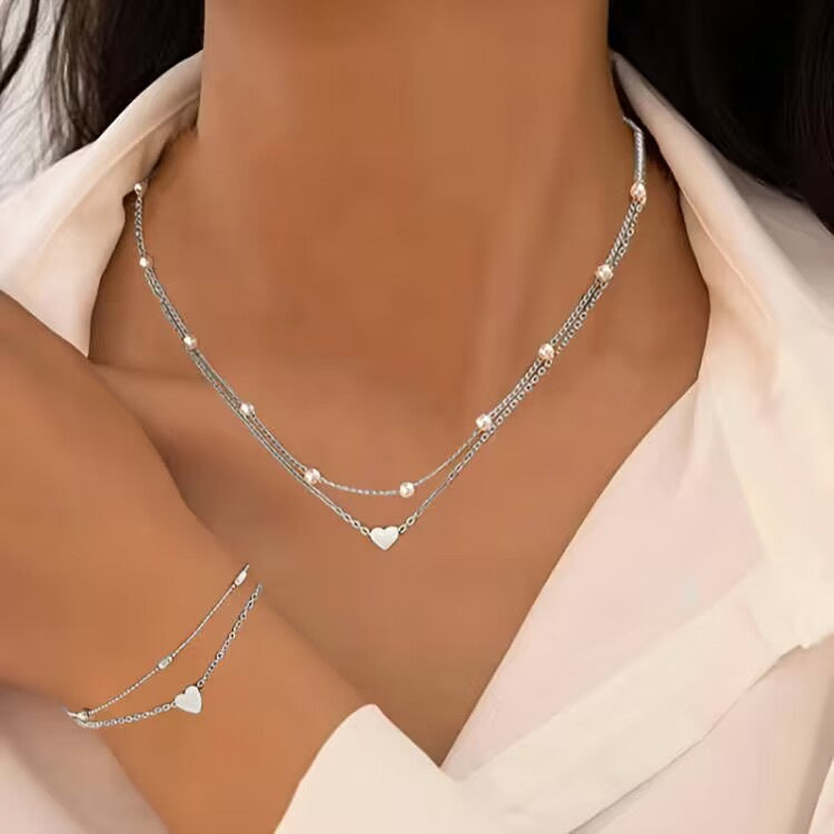 Elegant Heart Jewelry Set