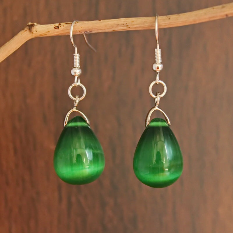 Elegant Water Drop Opal Earrings