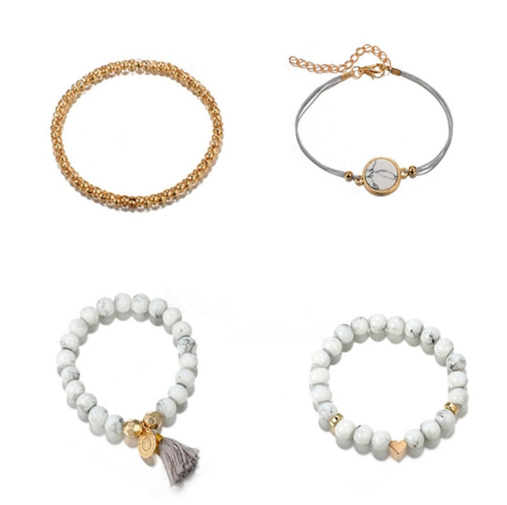 Geometric Pine Stone Bracelet Set
