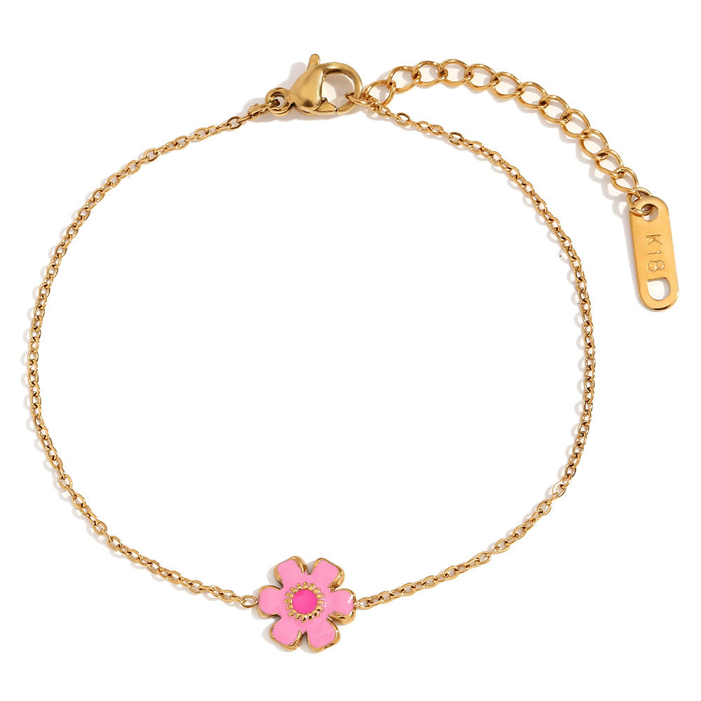 Gold Drop Petal Bracelet