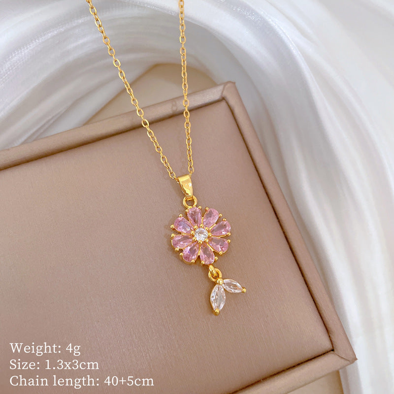 Light Luxury Diamond Necklace Set