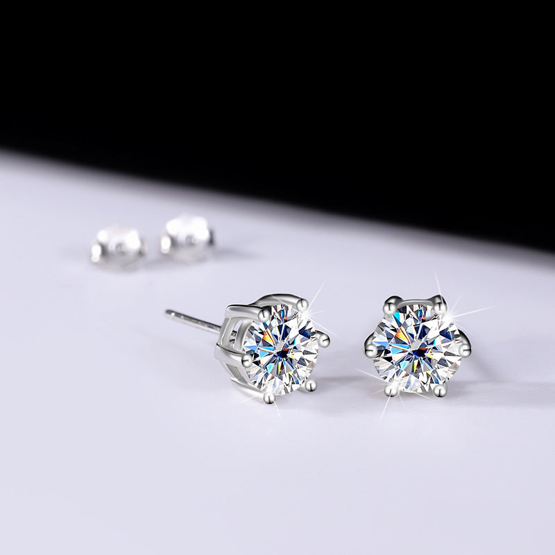 Elegant Moissanite Ear Studs
