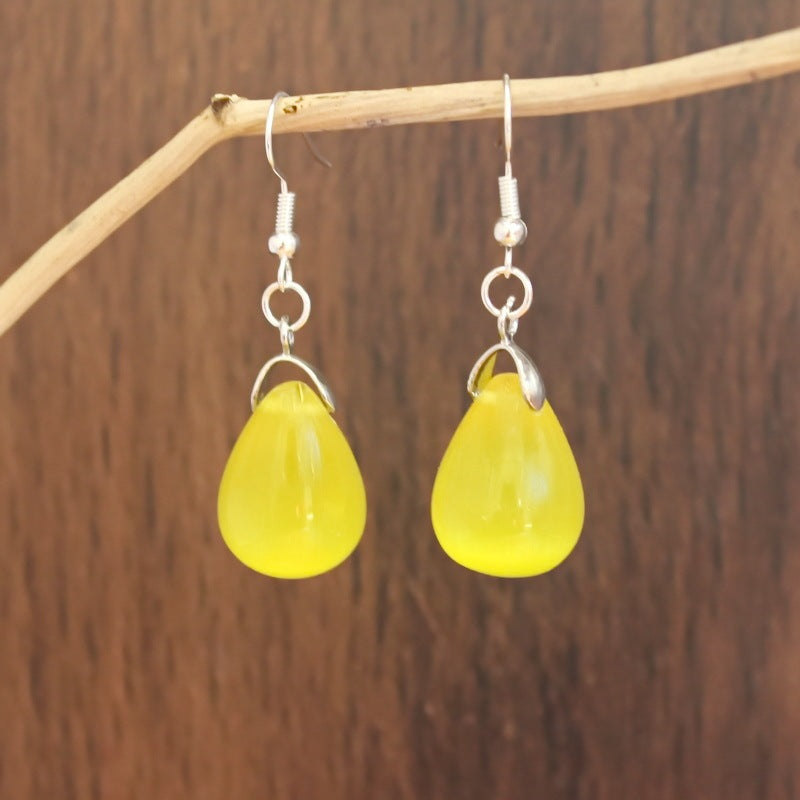 Elegant Water Drop Opal Earrings