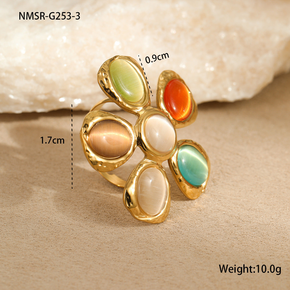 Colorful Opal Flower Earrings