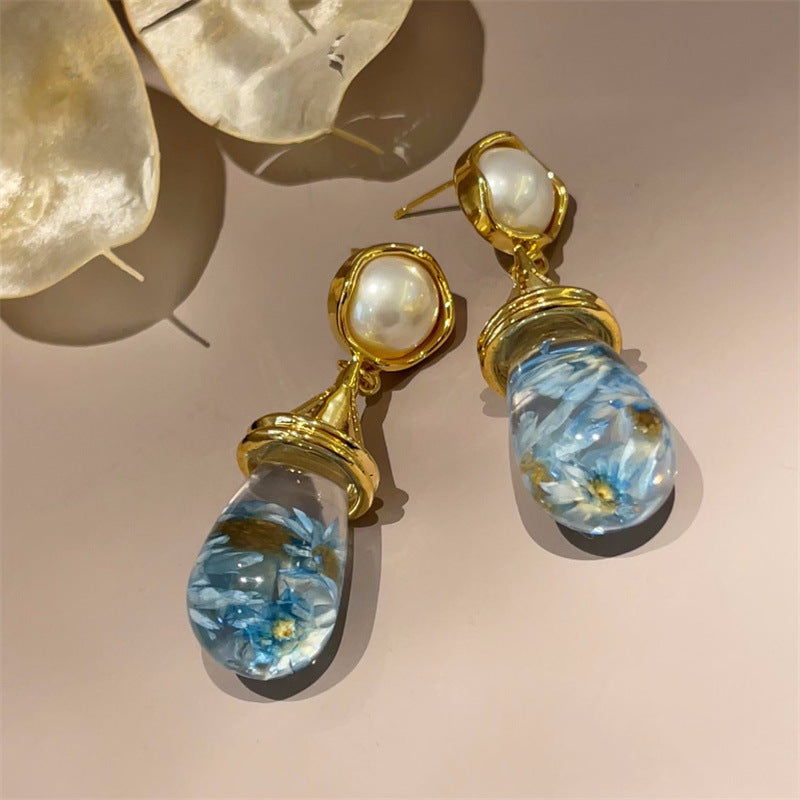 Colorful Dried Flower Earrings