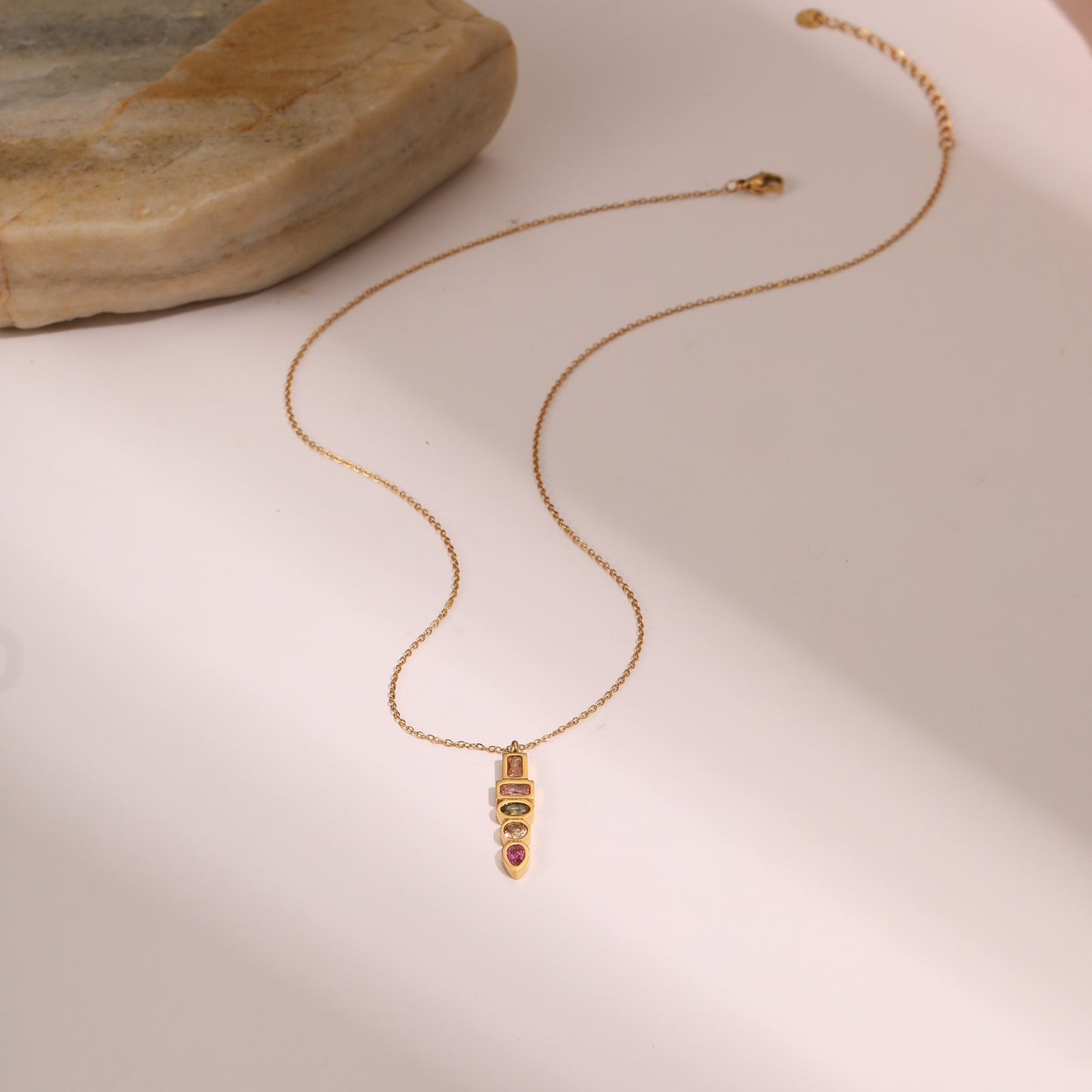 Zircon Star Pendant Necklace