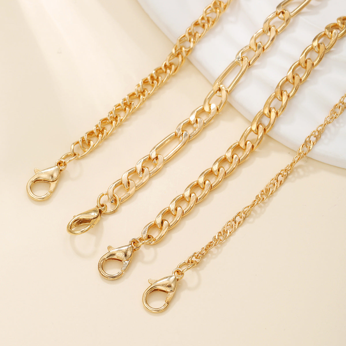 Retro Snake Chain Anklet Set