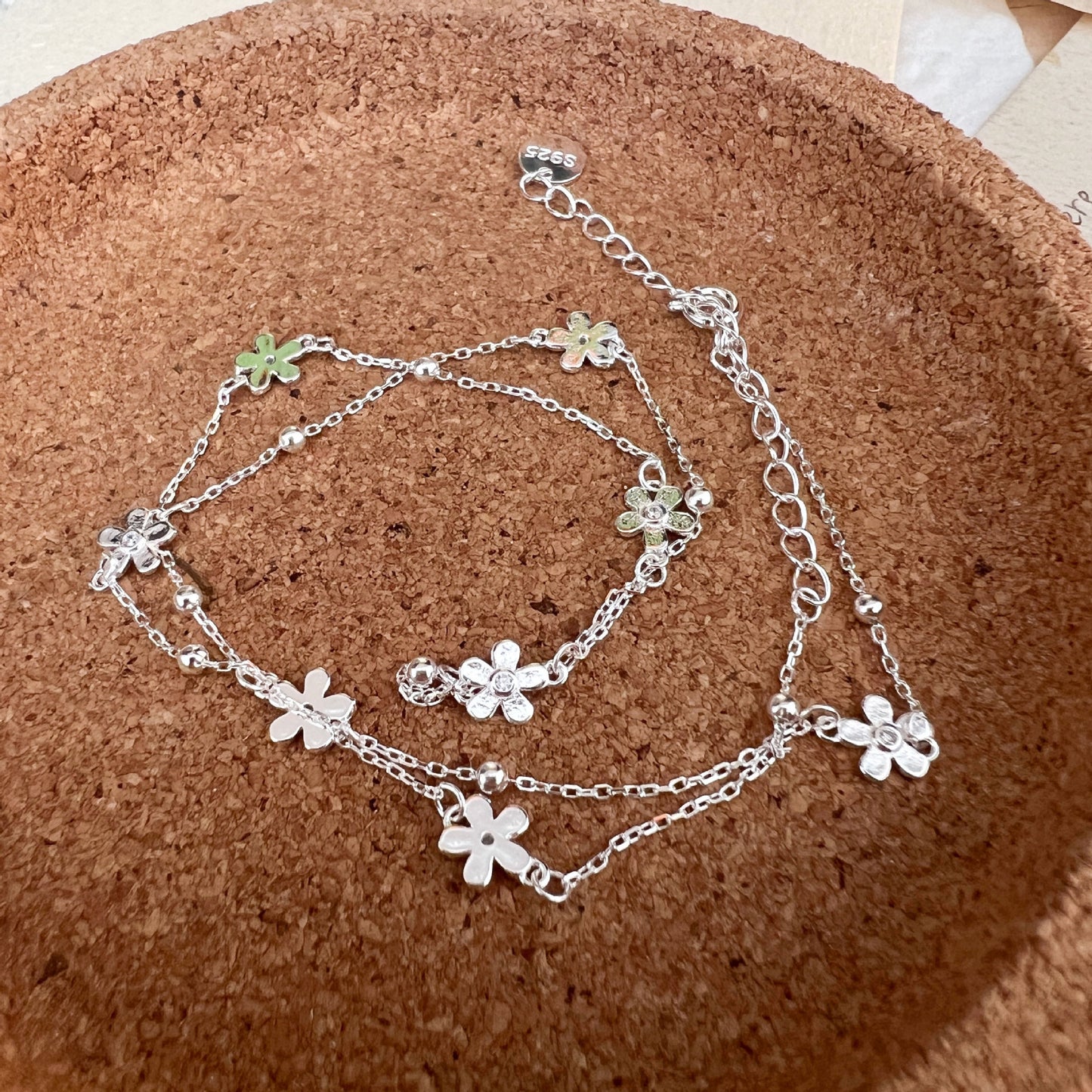 Sterling Silver Flower Necklace