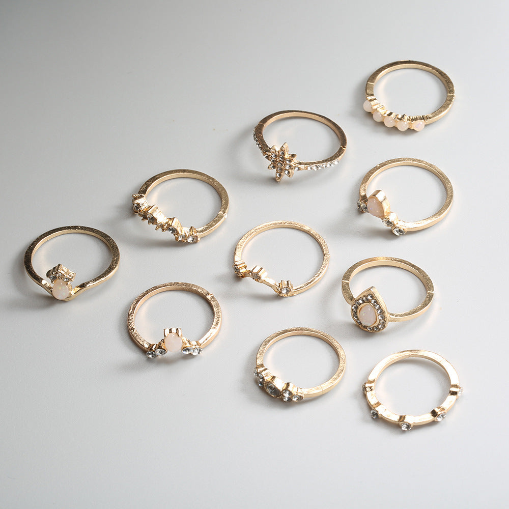 Elegant Diamond Knuckle Ring Set