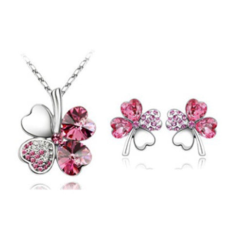 Four Leaf Clover Crystal Set