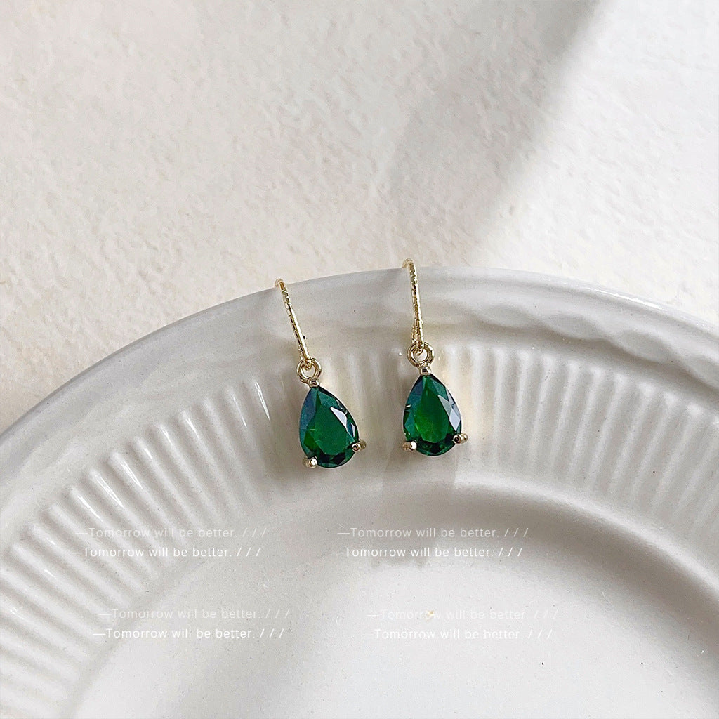 Light Luxury Emerald Drop Earrings
