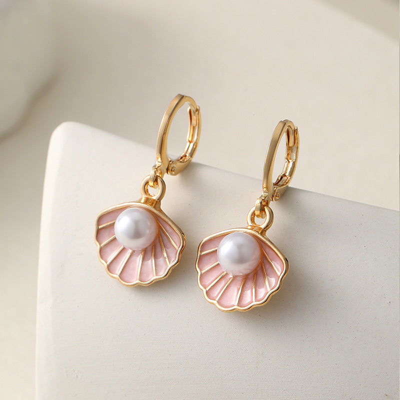 Starfish Shell Stud Earrings