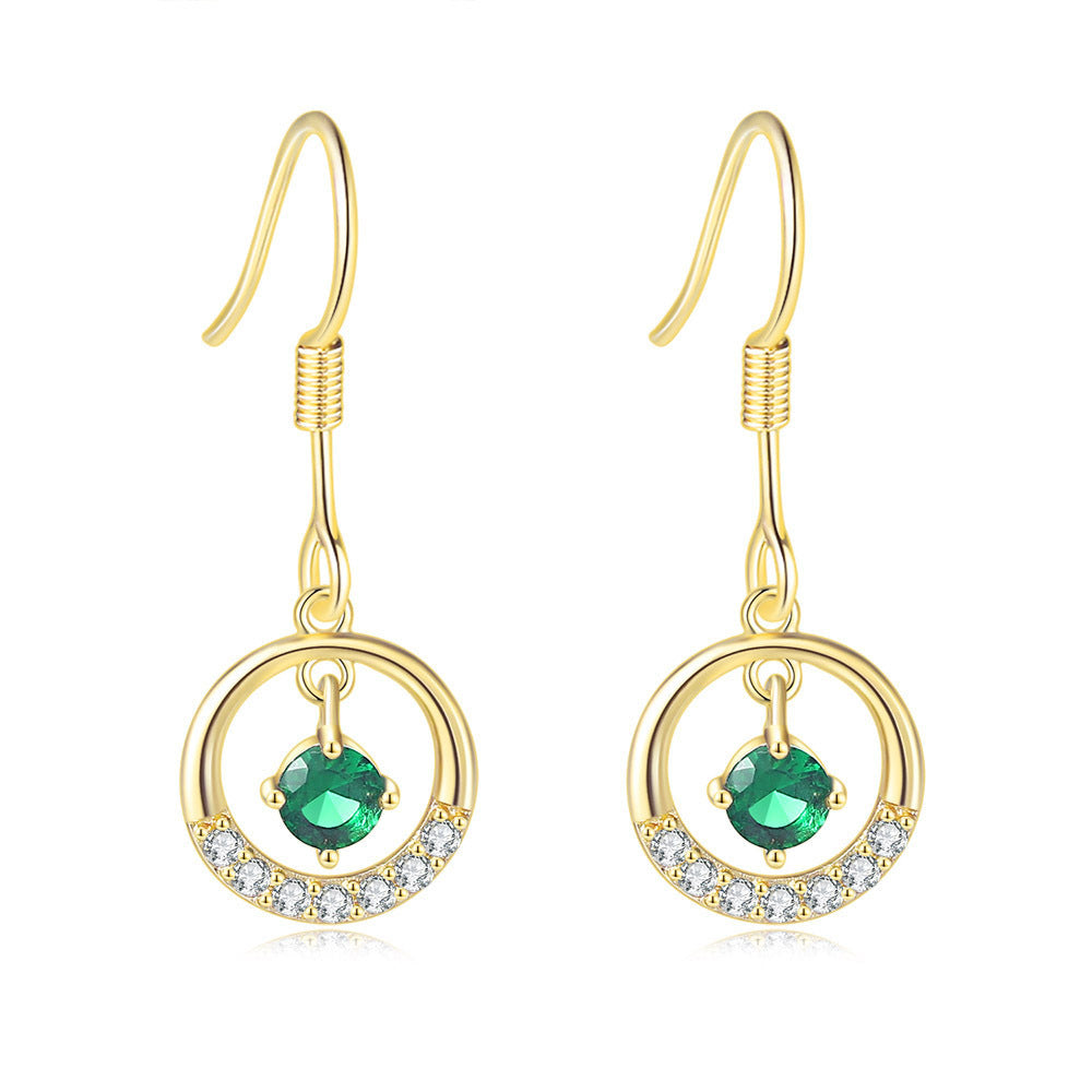 Elegant Beccarite Round Earrings
