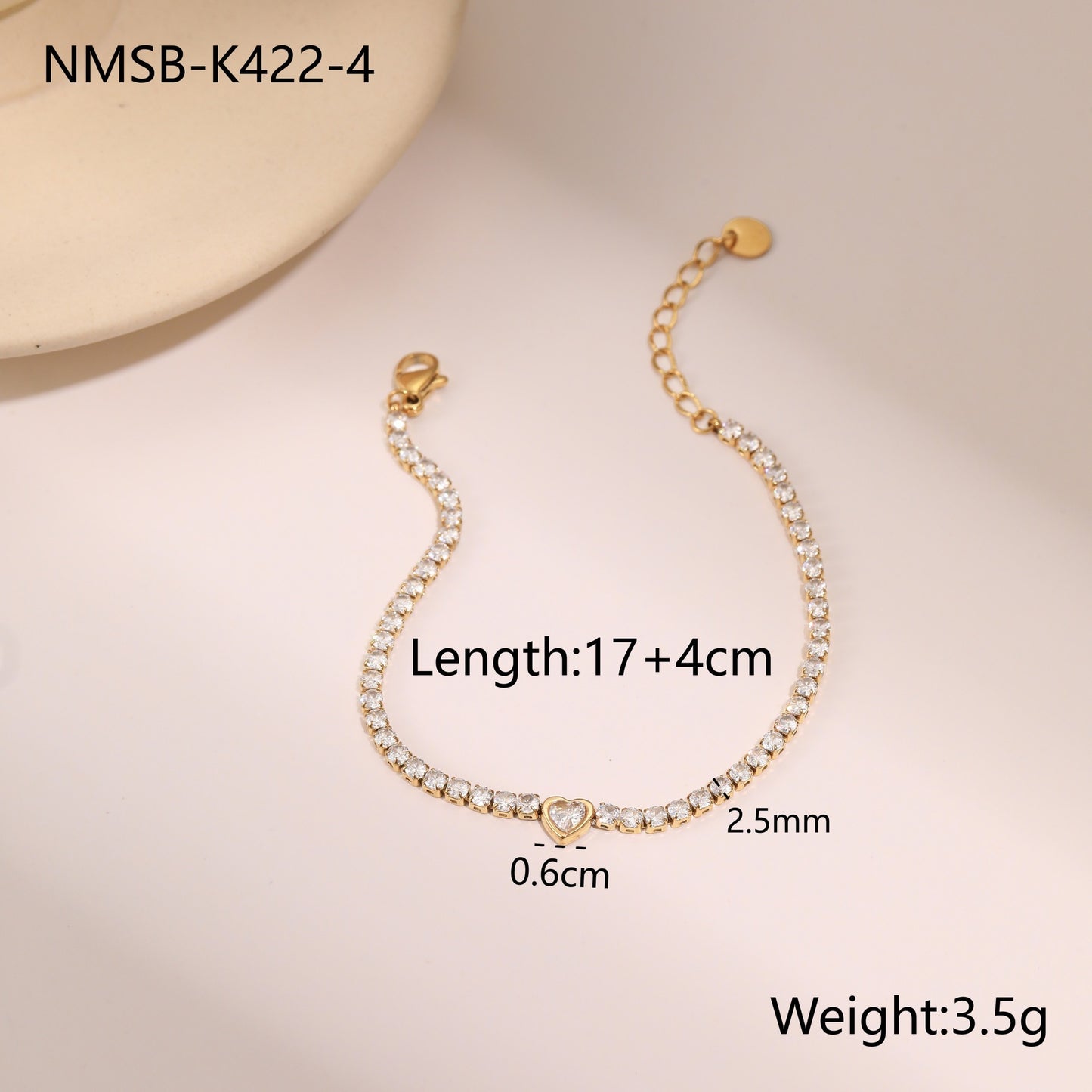 Titanium Steel Zircon Bracelet