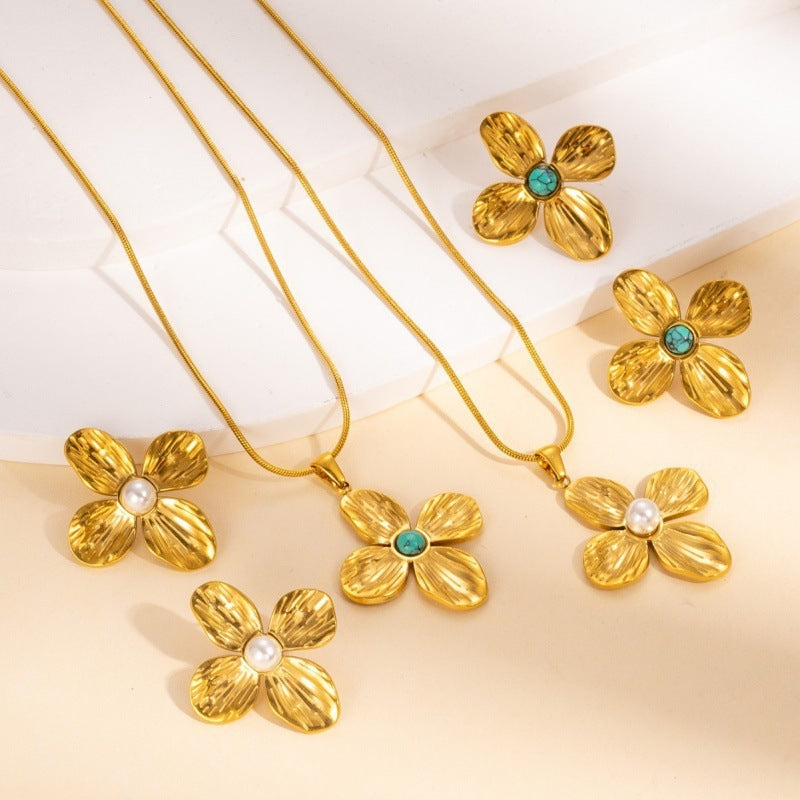 Retro Petals Jewelry Set