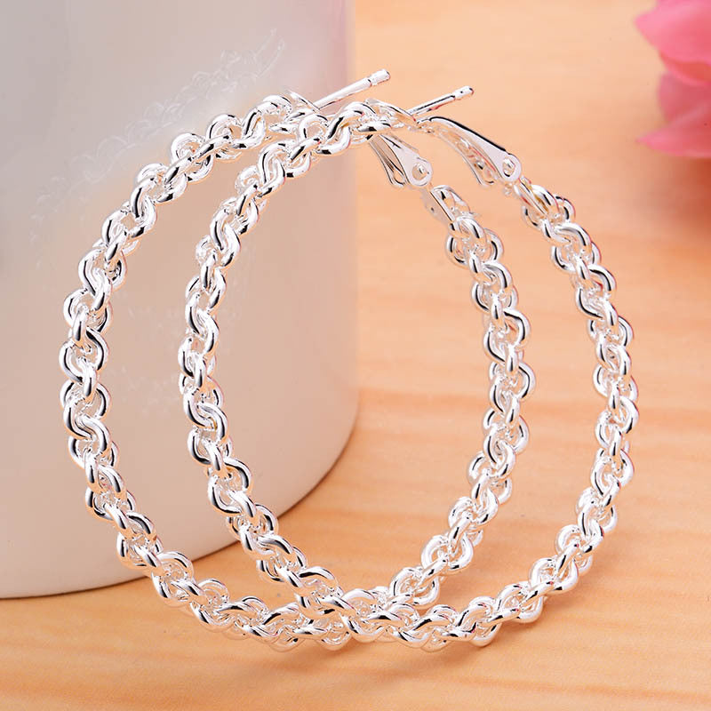Elegant Silver Geometric Earrings