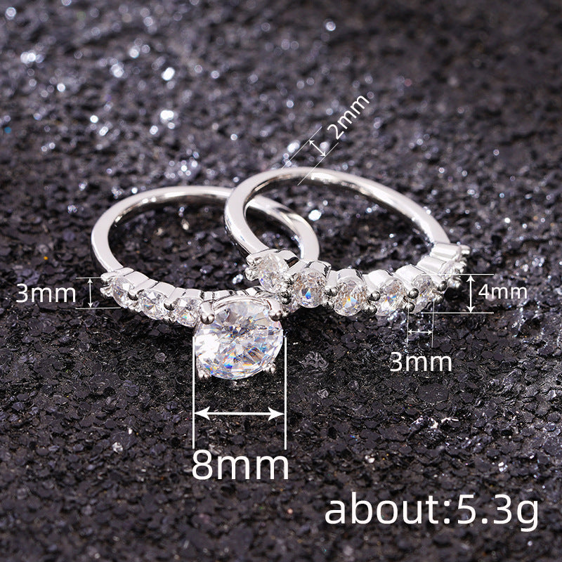 Elegant Geometric Zircon Rings