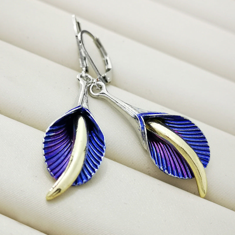Retro Bohemian Earrings in Purple